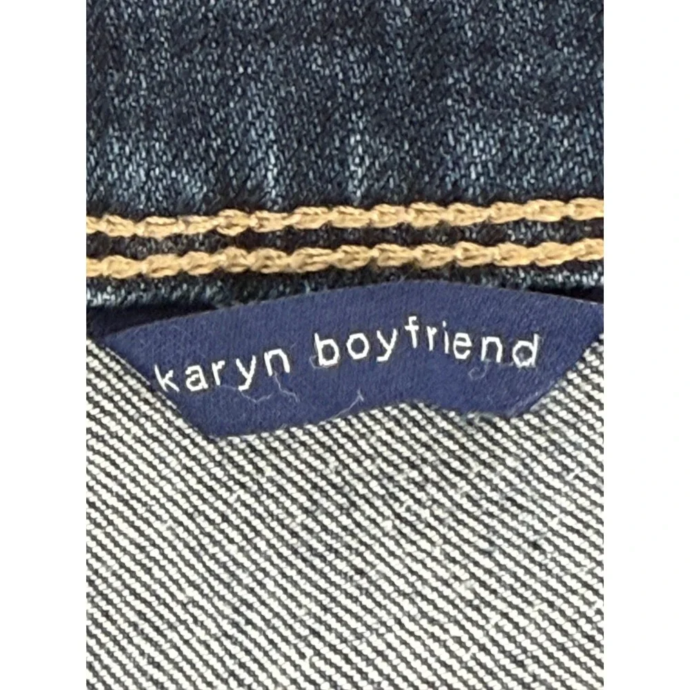 Bandolino Karyn Boyfriend Denim Shorts Dark Wash Blue Womens Sz 6P Petite